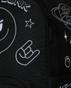 SPACE JUNK BW MINIMALIST LINEART BACKPACK