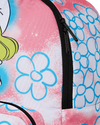 SPACE JUNK SMURFETTE GRAFFITI FLOWERS BACKPACK