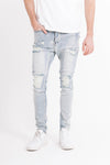 DISTRESSED WITH INSIDE DENIM